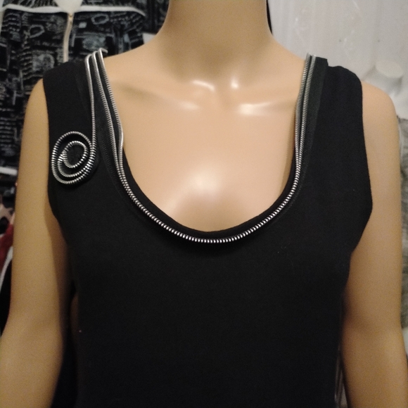 🌺Sohung Designs Black zipper dress  size med *collectors piece🌸 - Picture 7 of 9